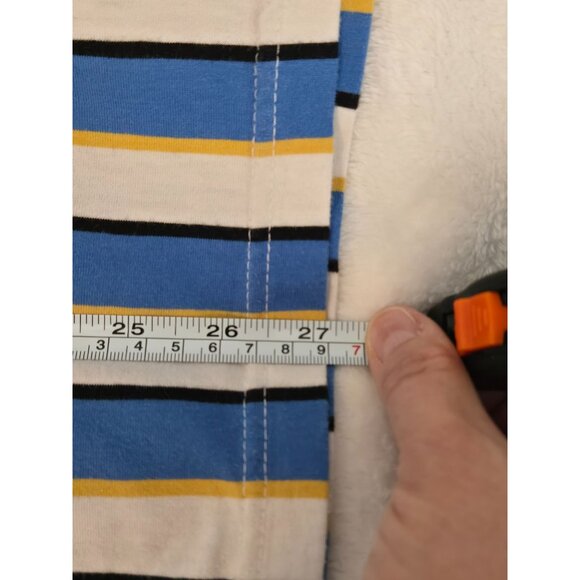 Nickelodeon SpongeBob Blue Yellow Striped T-Shirt Embroidered Bob, Boys Large - Picture 10 of 13